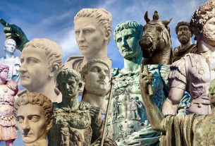 Emperors from the imperial dynasties of Rome. Created on Canva