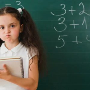 Girl not keen on doing maths