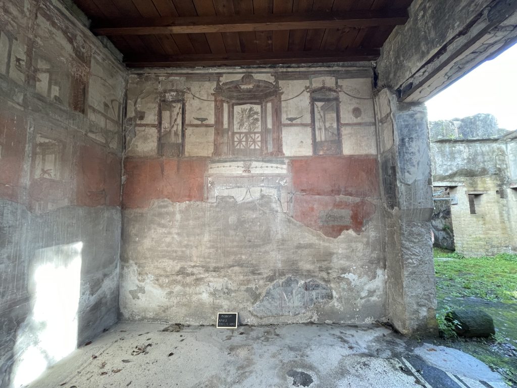Fresco before restoration. Image credit: Herculaneum Archeological Park