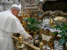 The Pope makes a private visit to Montecassino abbey