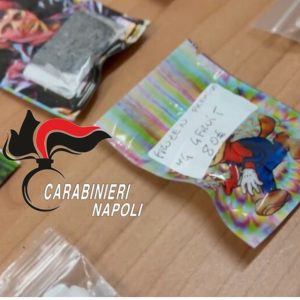 Frozen hashish seized by the Carabinieri in Naples
