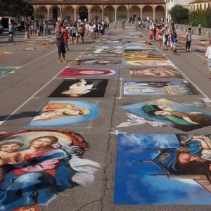 Assisi becomes open-air gallery as pavement artists honour St Francis pavement artists assisi