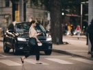 Pedestrians using phone whilst crossing the road Copyright: © by Westend61 / Maskot,
