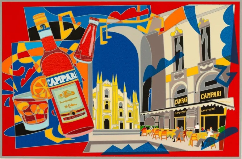 Campari ad by Ugo Nespolo