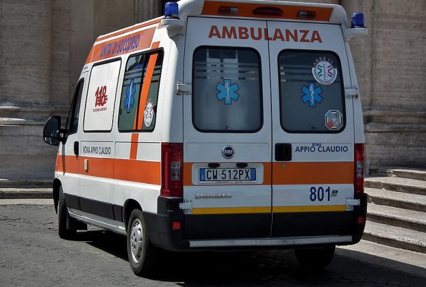 Teacher stabbed at Rome school. Image shows ambulance from 2011 in Rome. sv1ambo, CC BY 2.0 , via Wikimedia Commons