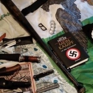 Fourteen minors searched in Nazi propaganda op Nazi paraphernalia seized by police and DIGOS. Image credit: Carabinieri DIGOS