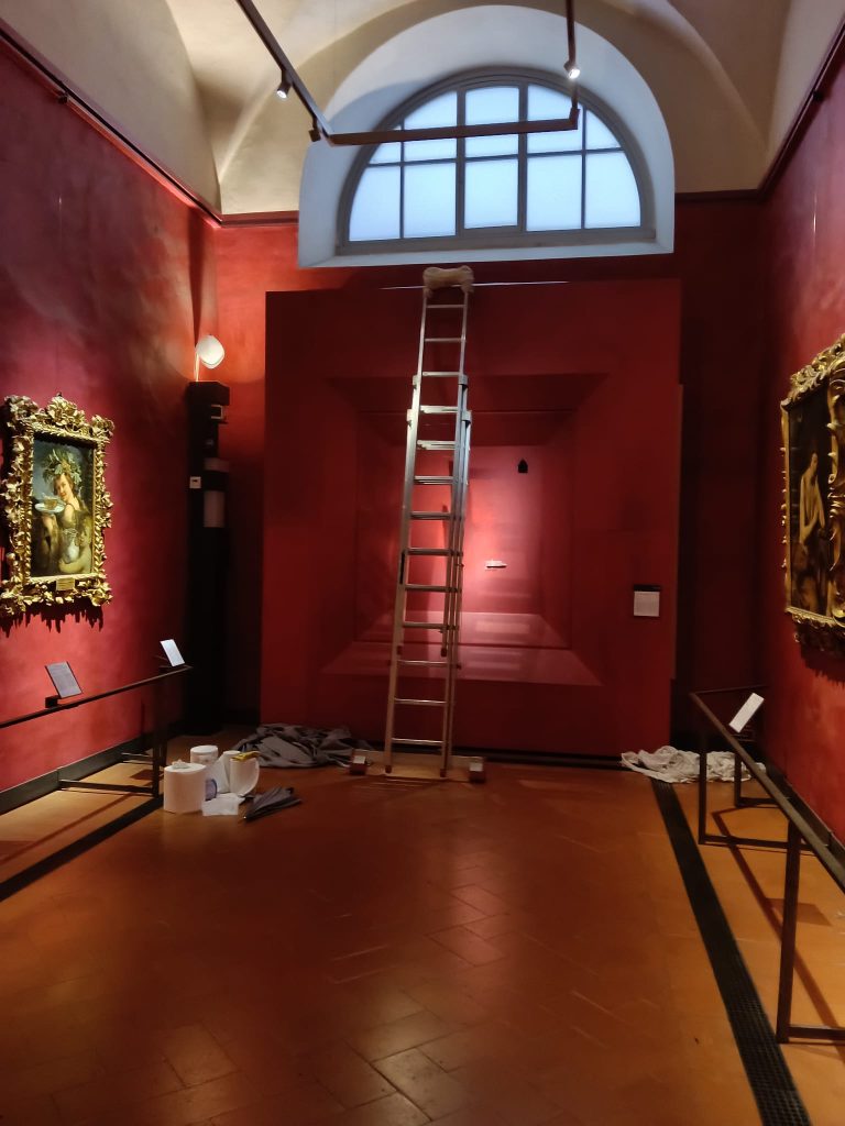 Uffizi Gallery where Caravaggio's Bacchus was removed after rain fell onto its protective case