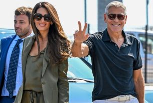 George Clooney arrives in Venice